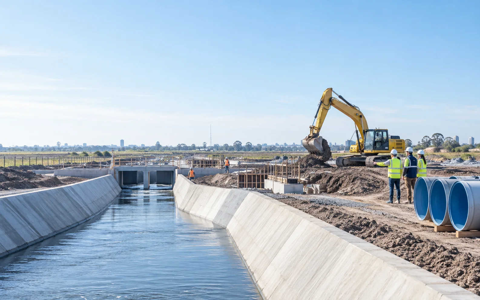 Infraestructura hidráulica en ejecución, imagen institucional